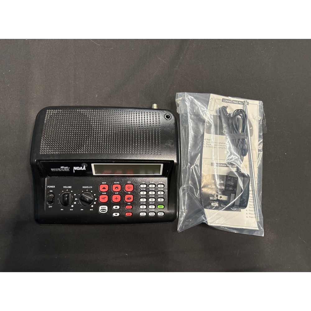 Whistler WS1025 Desktop Scanner 200 Channel Analog Police Fire Weather Radio